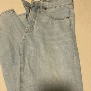 Size 8/29 J Crew 9” High Rise Toothpick Jeans - New without Tags